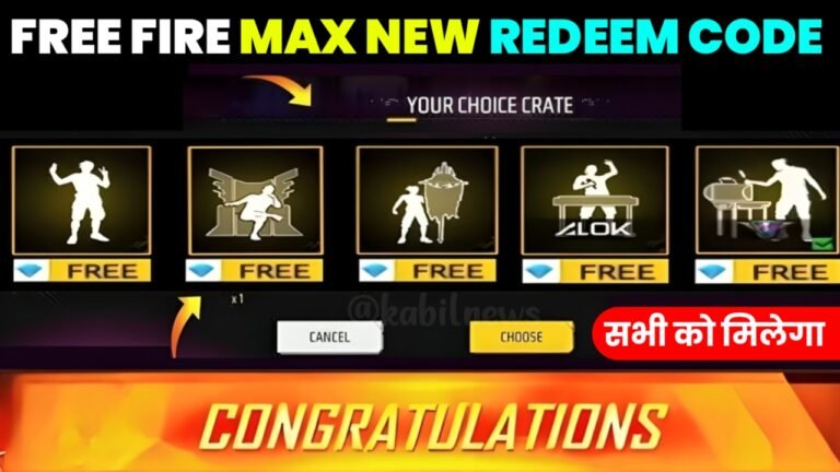 Free Fire Max New Redeem Code Today